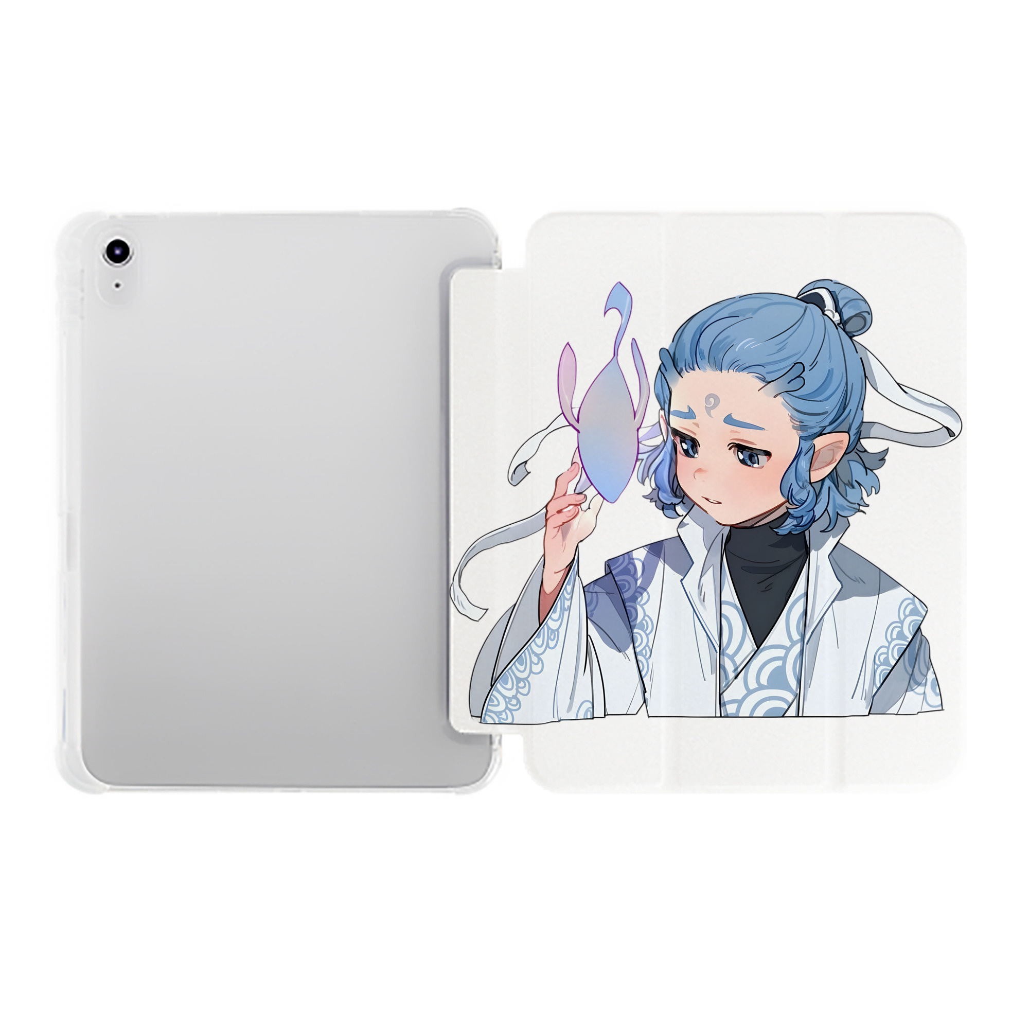 （画像用） Ne Zha 2 ナタ 魔童の大暴れ IPad ケース ペン収納付き 三つ折りスタンド PUレザー×シリコン 対応機種9.5/10.5/10.9インチ